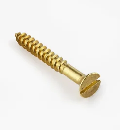 1 1/4" #8 Flat-Head Brass Screws