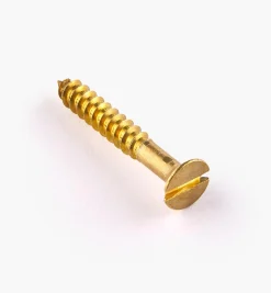 1" #6 Flat-Head Brass Screws