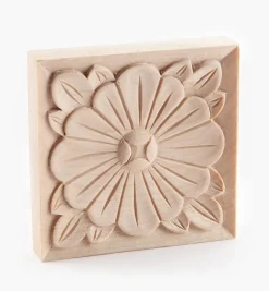 2 3/4" Hand-Carved Square Appliqué