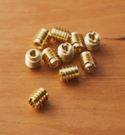 8-32 Brass Knife-Edge Insert Nuts
