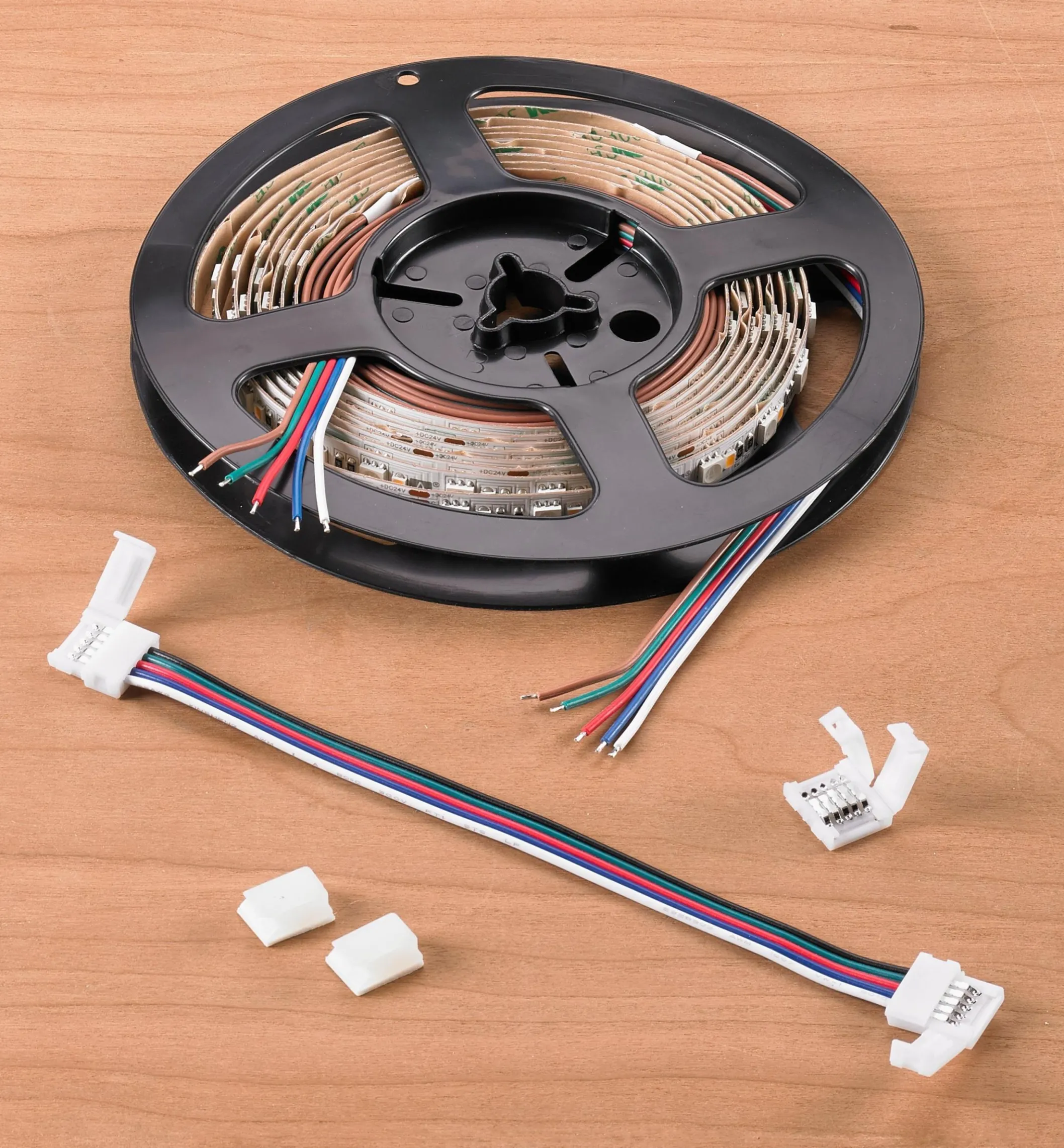 8' Color-Controlled RGB+W LED Tape Light Set, 60+60 LEDs/m