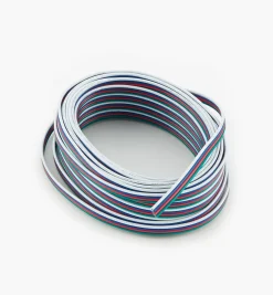 22 Ga. Stranded Four-Conductor Wire For Color-Controlled (RGB) LED Lighting (12V)