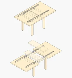 Bottom-Mount Table Slides