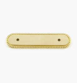 Brass Pearl-Edge Handle Escutcheon