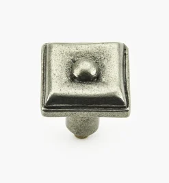 Bright Pewter Square Knobs