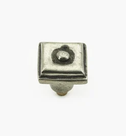 Bright Pewter Square Knobs
