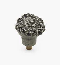 Cast Pewter Sunflower Knobs