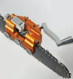 Hand-Crank Chain-Saw Sharpener