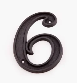 Italic Cast Brass House Numbers