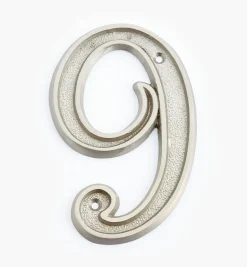 Italic Cast Brass House Numbers