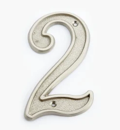 Italic Cast Brass House Numbers