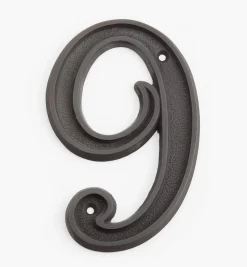 Italic Cast Brass House Numbers