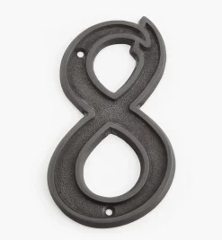 Italic Cast Brass House Numbers