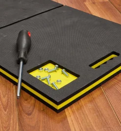 Kneeler With Compartment Cutouts