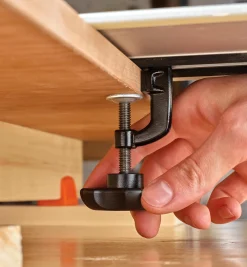 Low-Profile Track-Saw Guide Clamps