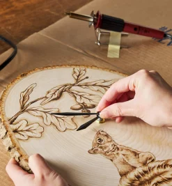 Make It Yourself Pyrography Clock & Coasters Kit