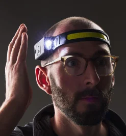 Pair Of Rechargeable COB Headlamps