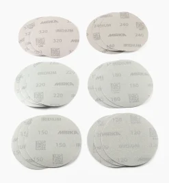 18-Pc. Sample Pack Of Mirka 5" No-Hole Iridium Grip Discs