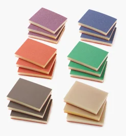 18-Pc. Sample Pack Of Mirka LD 3" × 4" × 1/2" Grip Abrasive Sponges