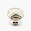 Satin Nickel Cast Modern Round Knob