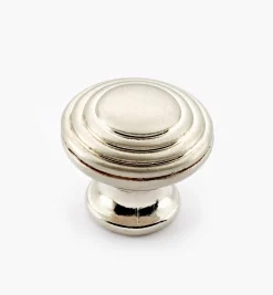Satin Nickel Cast Modern Round Knob