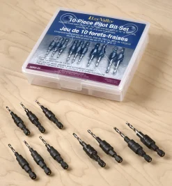 Set Of 10 Countersink/Counterdrill Pilot Bits
