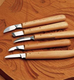 Set Of 5 German Chip Carving Knives