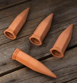 Set Of 4 Terra Cotta Watering Spikes