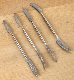 Stainless-Steel Hand-Stitched Riffler Set