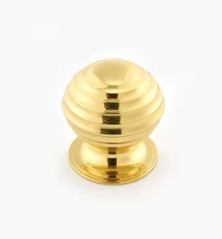 Turned Brass Ridged Knobs