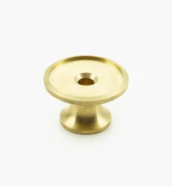 Veritas Smooth-Rimmed Brass Insert Knobs