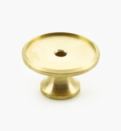 Veritas Smooth-Rimmed Brass Insert Knobs