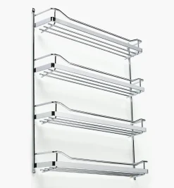 Wide Four-Shelf Screw-Mount Spice Rack