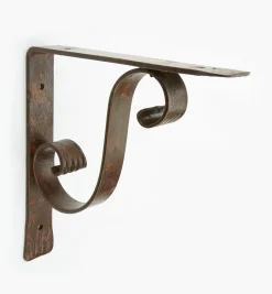Wrought-Iron Scroll Shelf Bracket