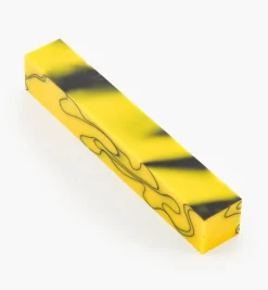 Yellow & Black Acrylic Acetate Pen Blank